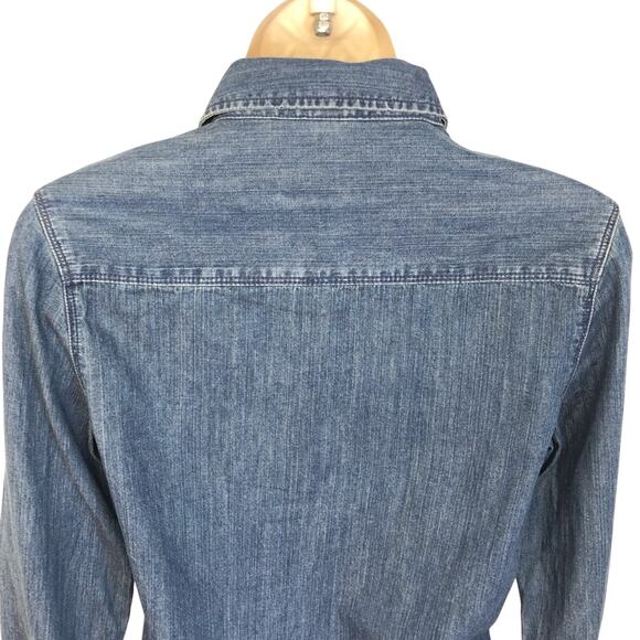 Bullhead Black CA Trading Co Denim Button Front Long Sleeve Shirt Classic Fit - Picture 11 of 16